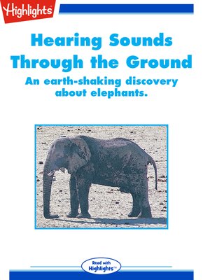 cover image of Hearing Sounds Through the Ground